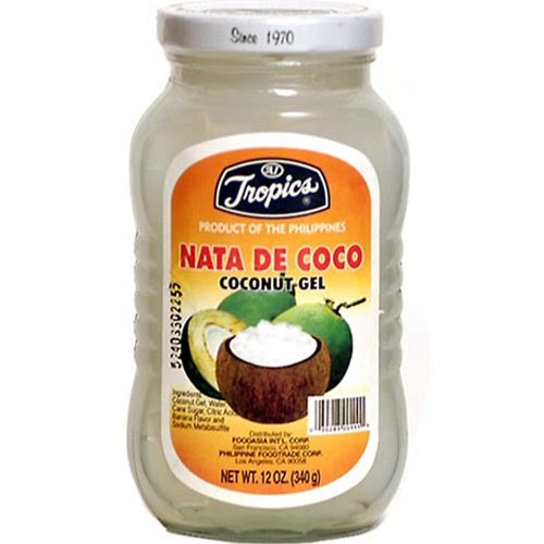 Tropics White Coconut Gel (Nata De Coco) - 12 OZ - Ideal for Filipino Desserts