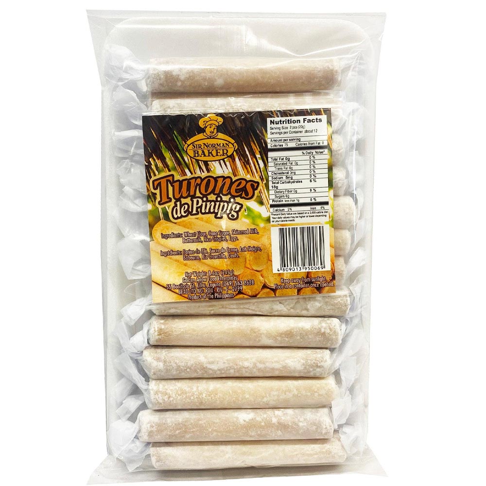 Sir Norman's Delicious Turones De Pinipig - 245 G Baker's Treat