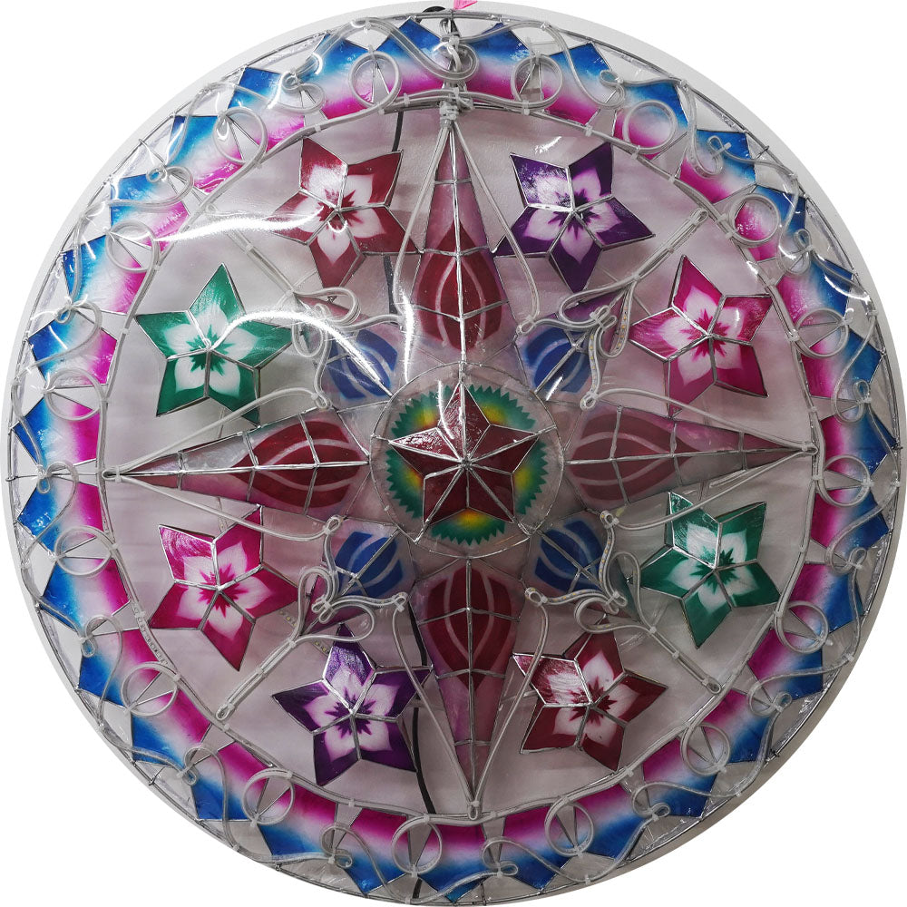 Hot Sale! Philippines Handmade Capiz Parol Lantern Star (Tala) - Red/Blue/White LED, 30 Inches, 4 KG, 110V