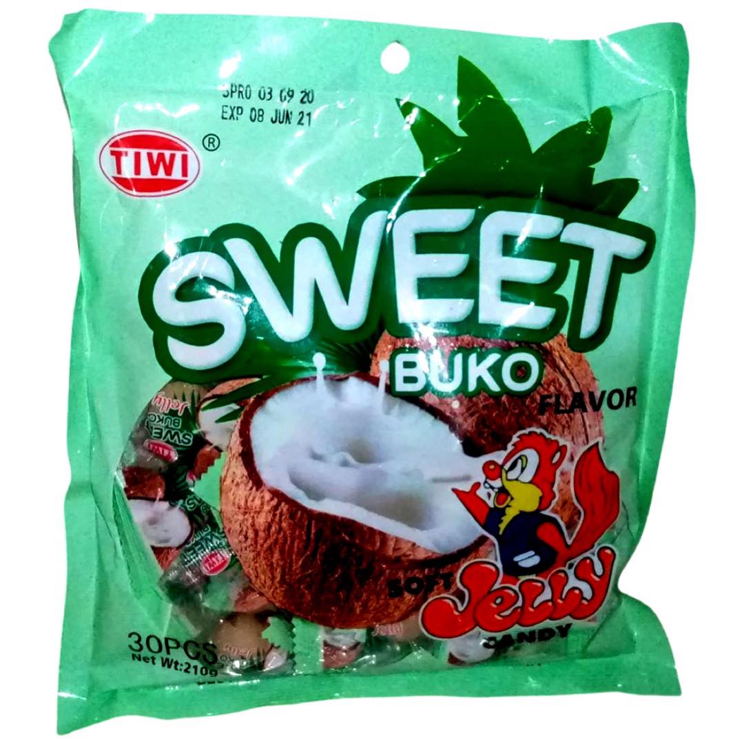Tiwi Sweet Buko Flavor Jelly Candy - 30 PCS (210 G)