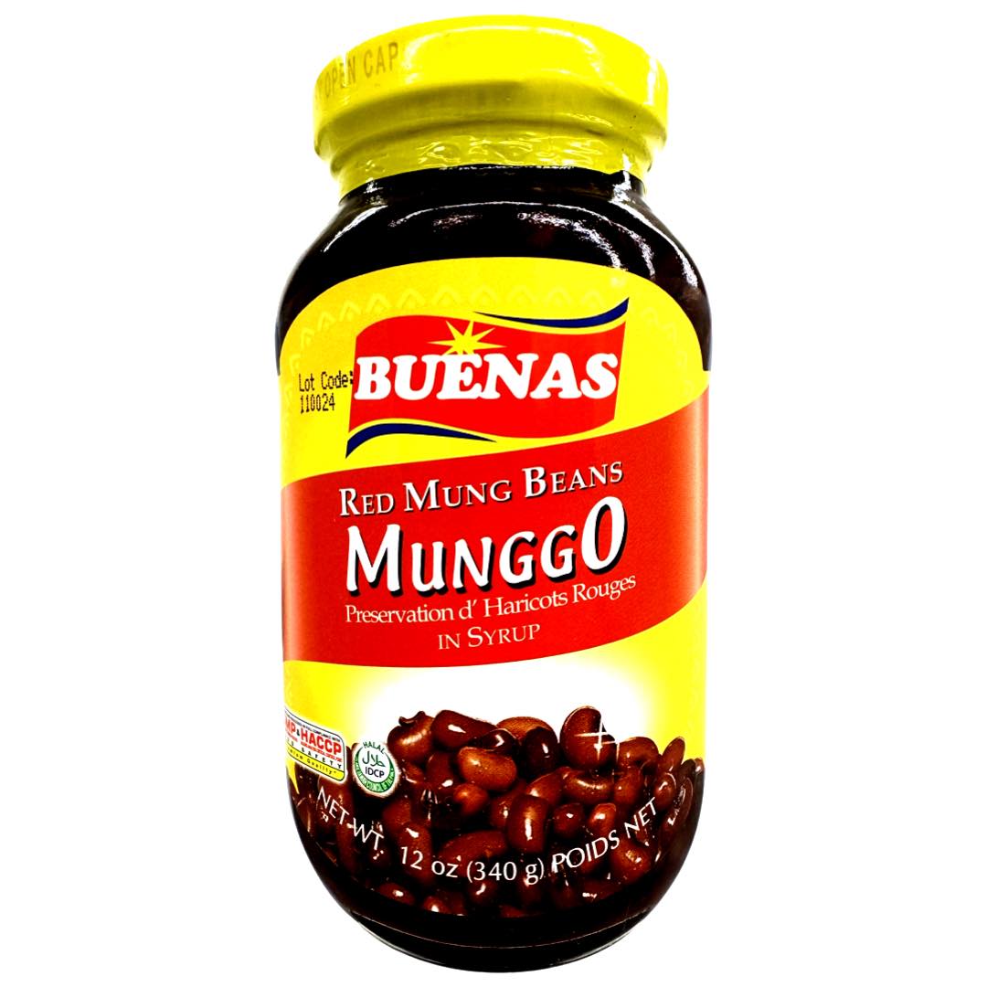 Buenas Red Mung Beans in Syrup - 12 OZ, Great for Various Dishes