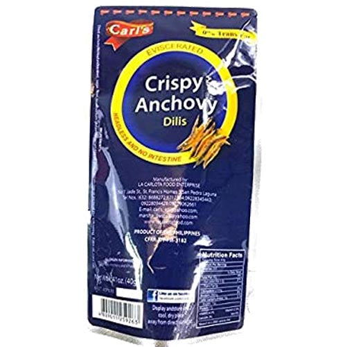 Carl's Regular Flavor 40G Crispy Anchovies (Dilis) - A Tasty Instant Snack