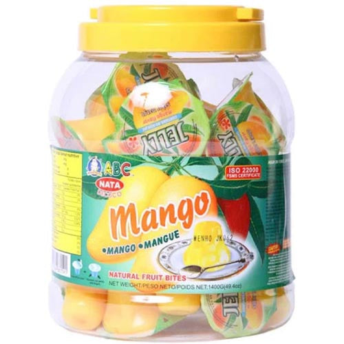BIG Sale! ABC 1400G Plastic Jar Mango Coconut Jelly