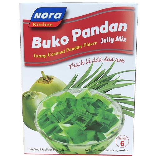 Nora Buko Pandan Jelly Mix - 5.9 OZ | Young Coconut Pandan Flavor, Easy Dessert
