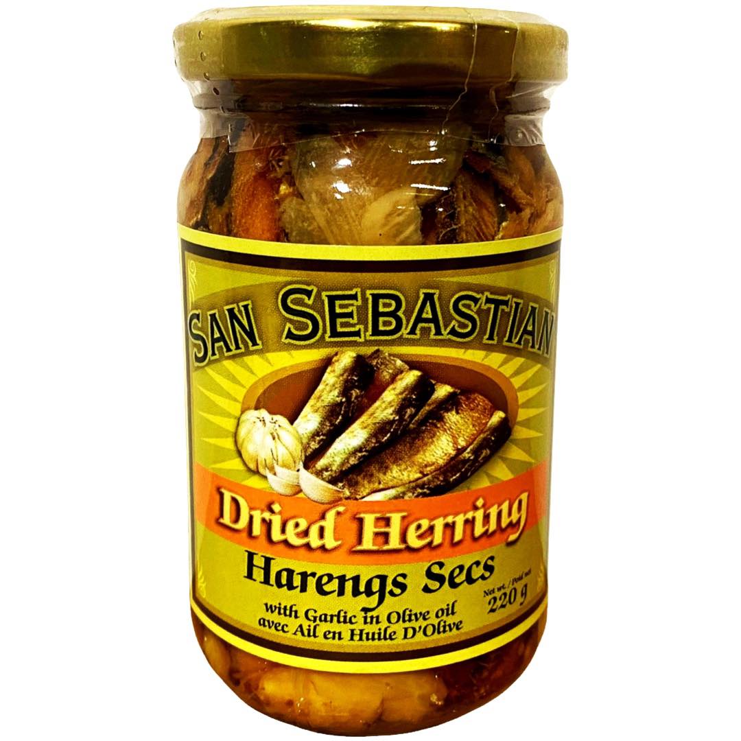San Sebastian - Premium 220G Dried Herring with Garlic in Olive Oil
