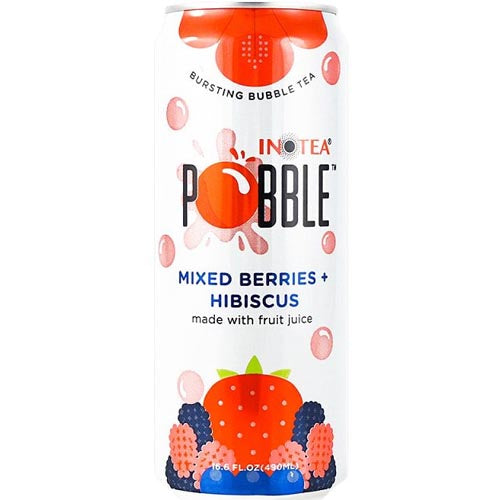 Inotea Pobble Mixed Berries & Hibiscus Bursting Bubble Tea - 490 ML Fruit Juice Delight
