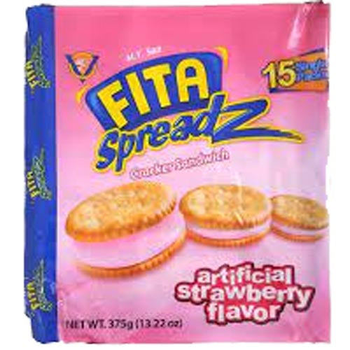 M.Y. San Fita Spreadz Cracker Sandwich - 15 Pack (375 G) - Artificial Strawberry Taste