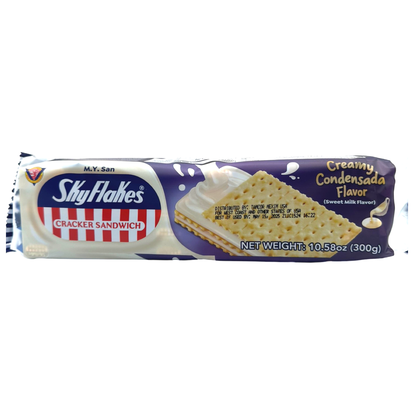 M.Y. San Skyflakes Condensada Sweet Milk Flavor Cracker Sandwiches - 10 Pack (300 G)