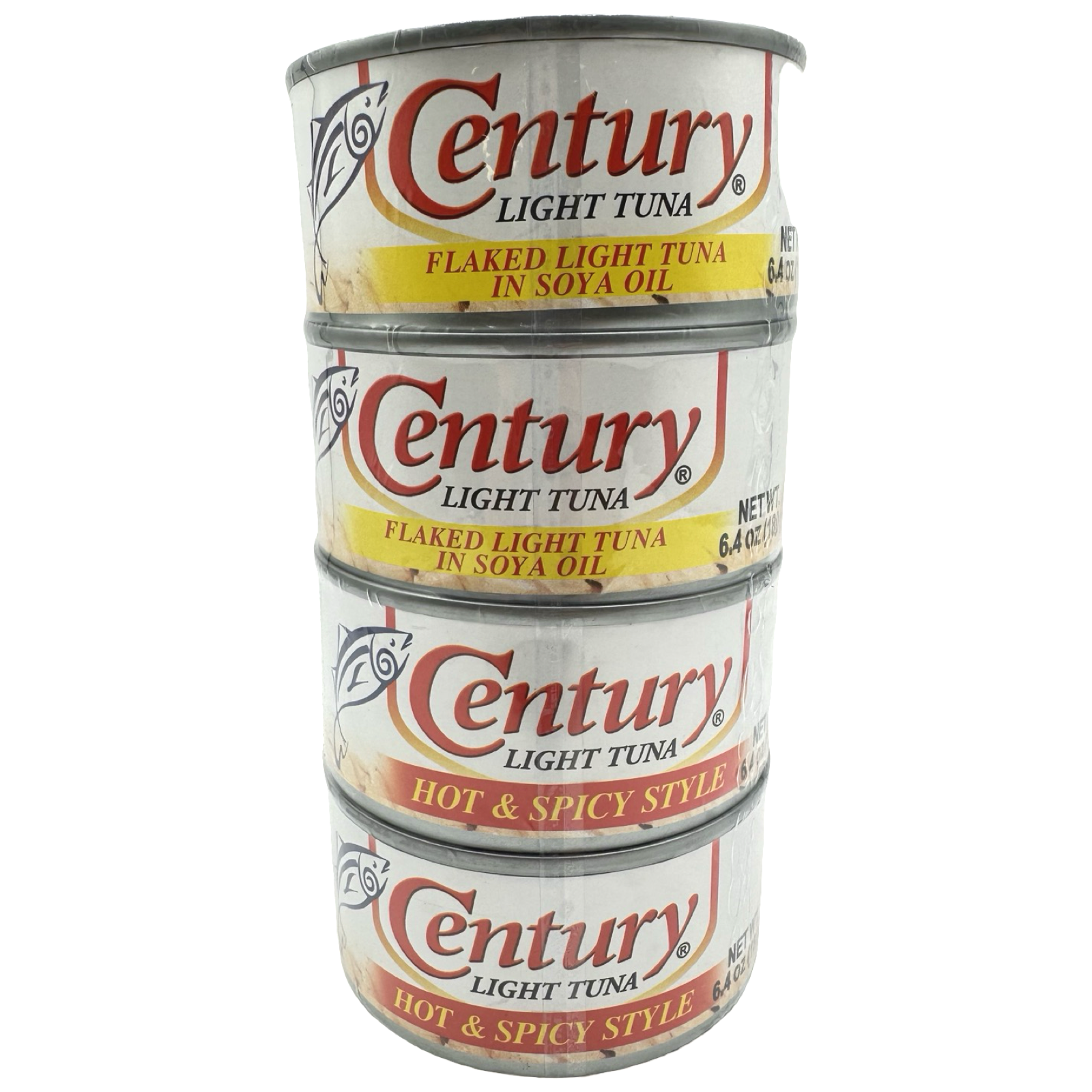 Century Tuna Value Pack - 2 Cans of Oil - Packed Flakes & 2 Spicy Cans, 720 G