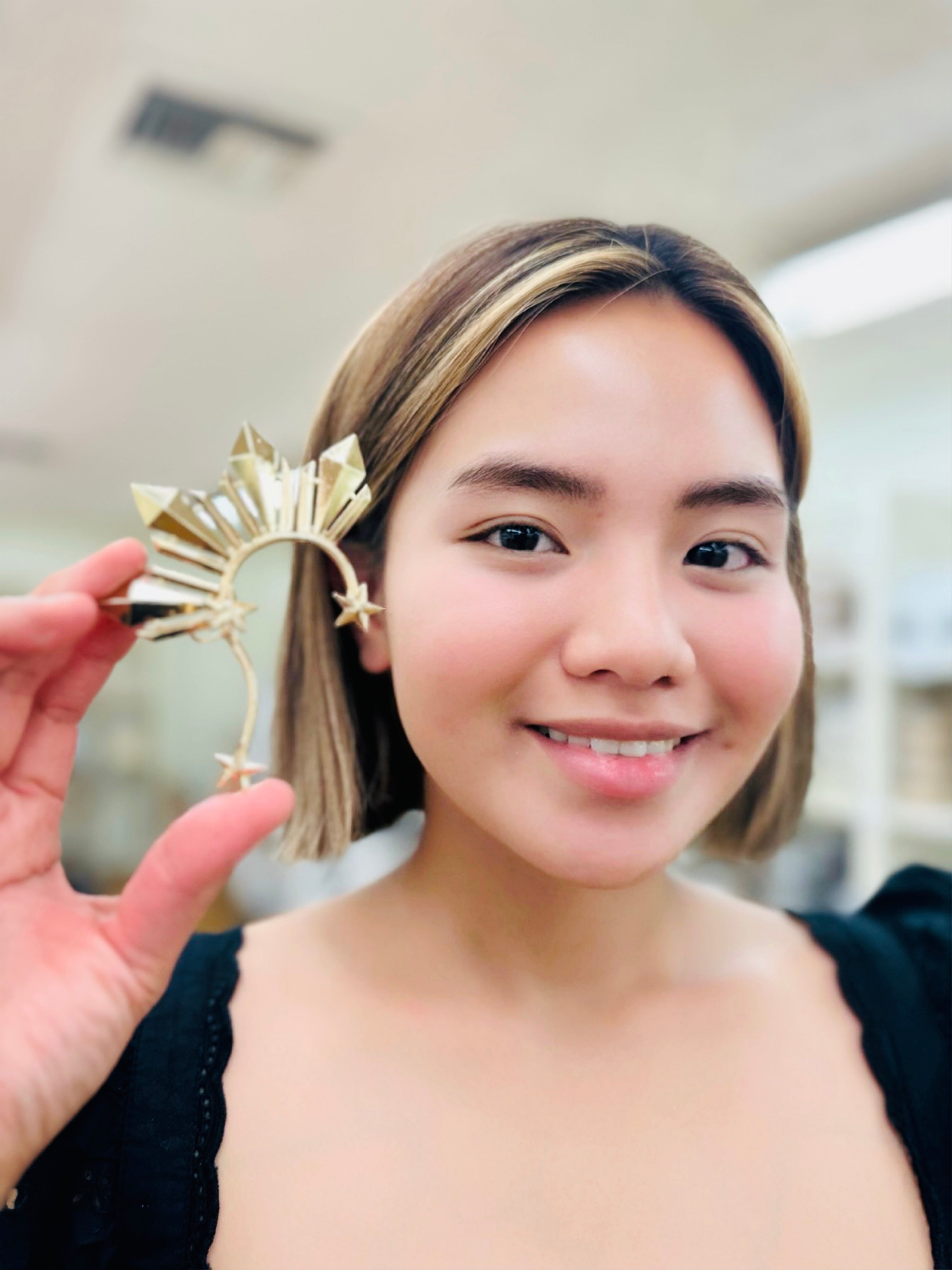 Hot! 50G Gold-plated Philippine Sun Star Ear Cuff Jewelry
