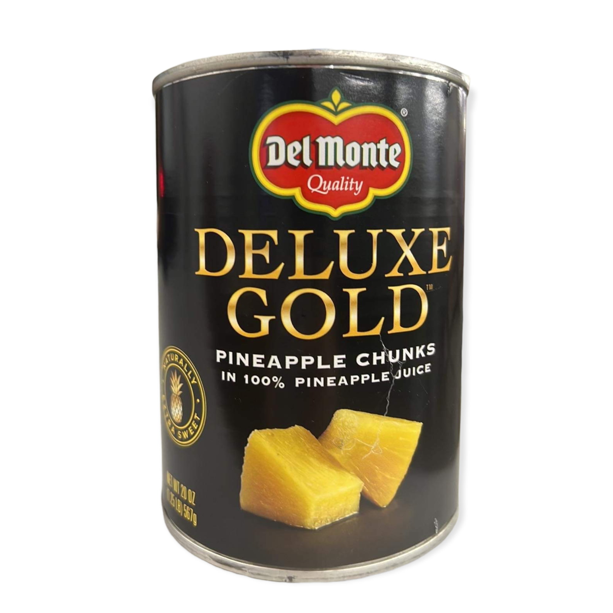 Del Monte Premium - 20 OZ Deluxe Gold Pineapple Chunks in Pure Pineapple Juice