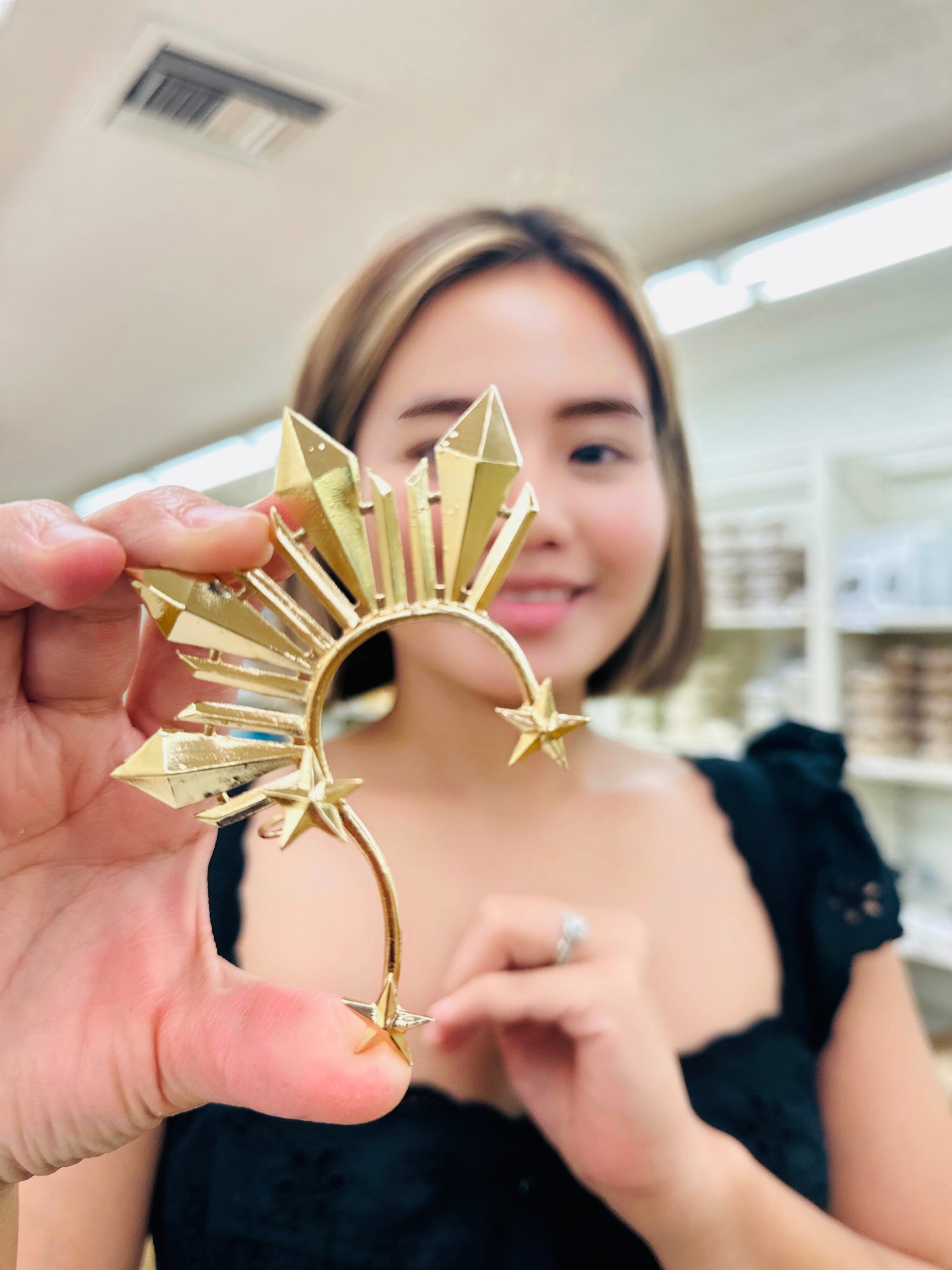 Hot! 50G Gold-plated Philippine Sun Star Ear Cuff Jewelry