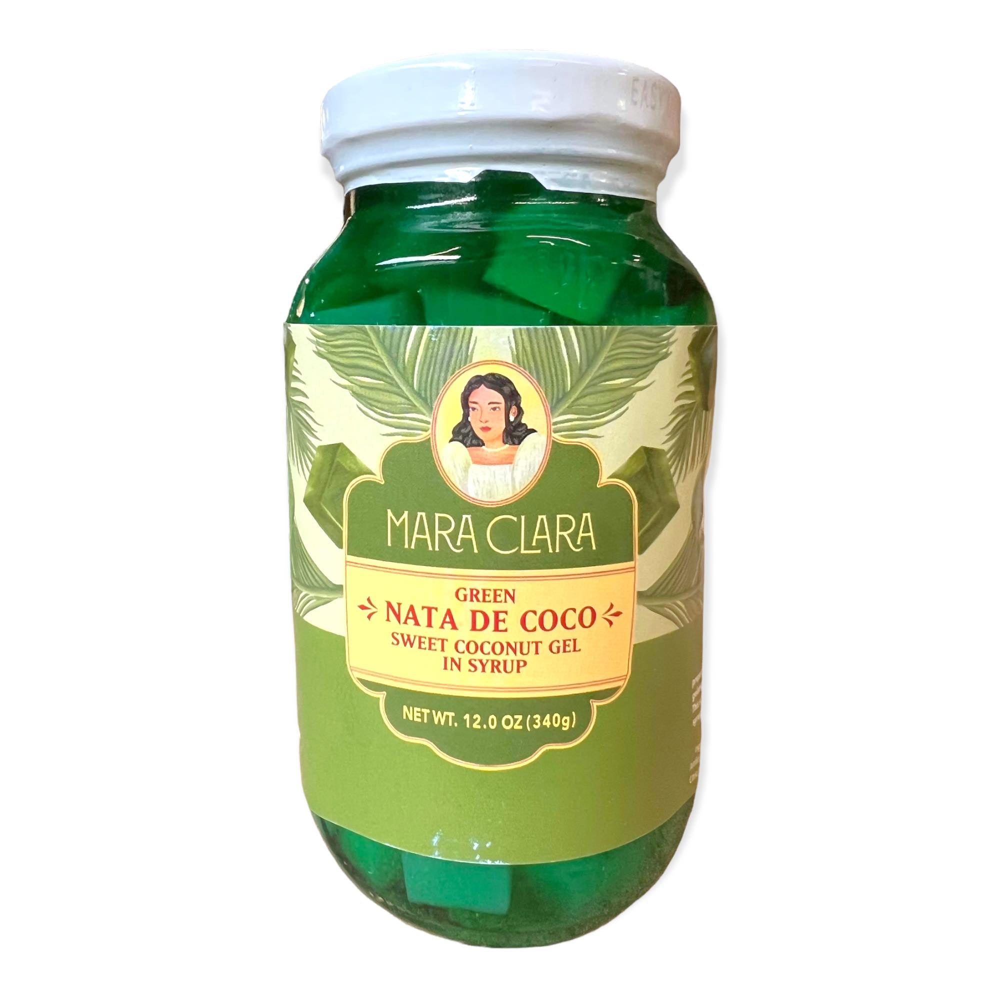 Hot Deal! Mara Clara 12 OZ Green Sweet Coconut Gel (Nata de Coco) in Syrup