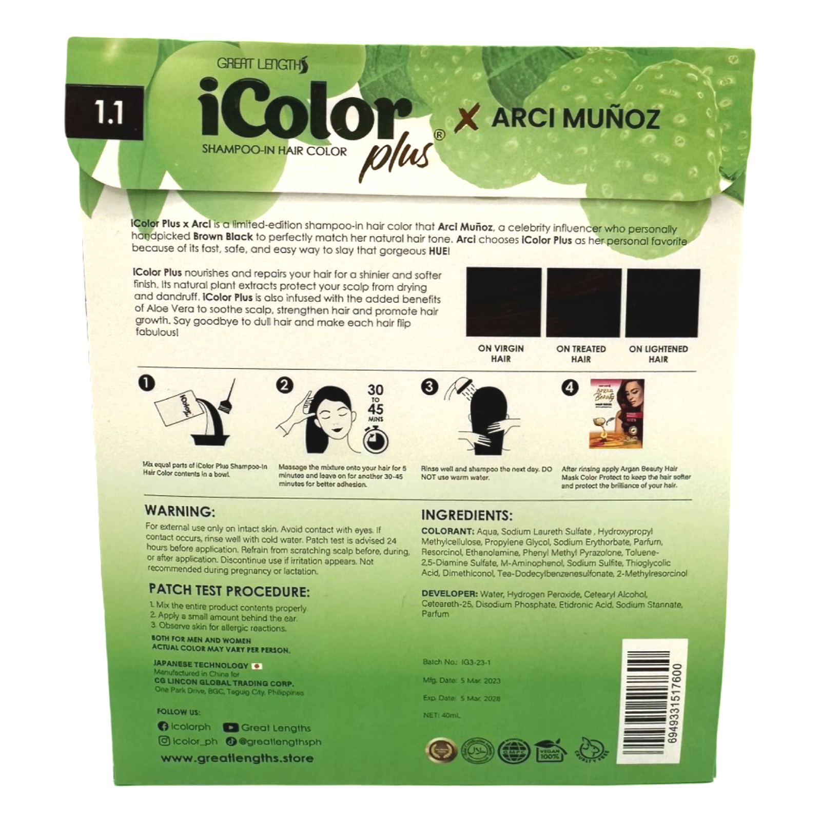 iColor Plus Brown Black Shampoo-In Hair Color - 40 ML | Exclusive Offer