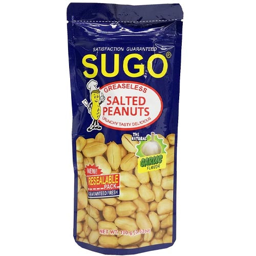 Sugo Garlic Flavored Greaseless Salted Peanut Snacks - 100 G Pack