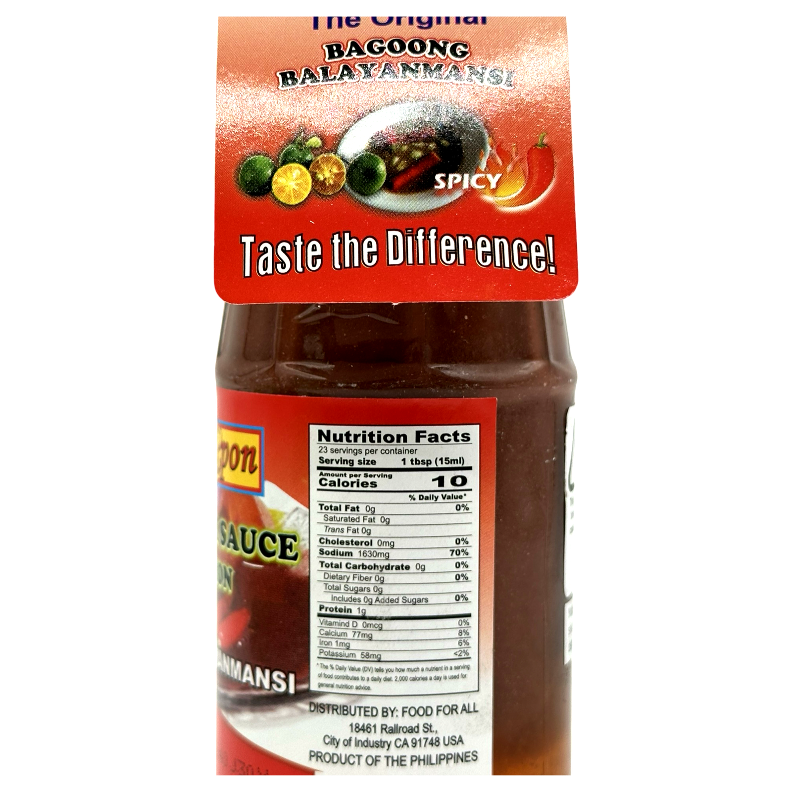 Marka Hipon - 12 OZ Spicy Salted Fish Sauce with Zesty Lemon Flavor from Balayanmansi