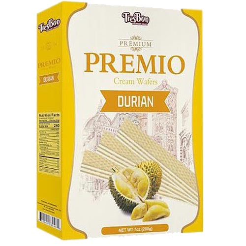 TresBon Durian Cream Wafers - 200G - Premium Snack Deal