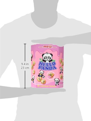 Meiji Hello Panda Strawberry Biscuits - 9.1 OZ, 10-Pack - Perfect Anytime Snack!