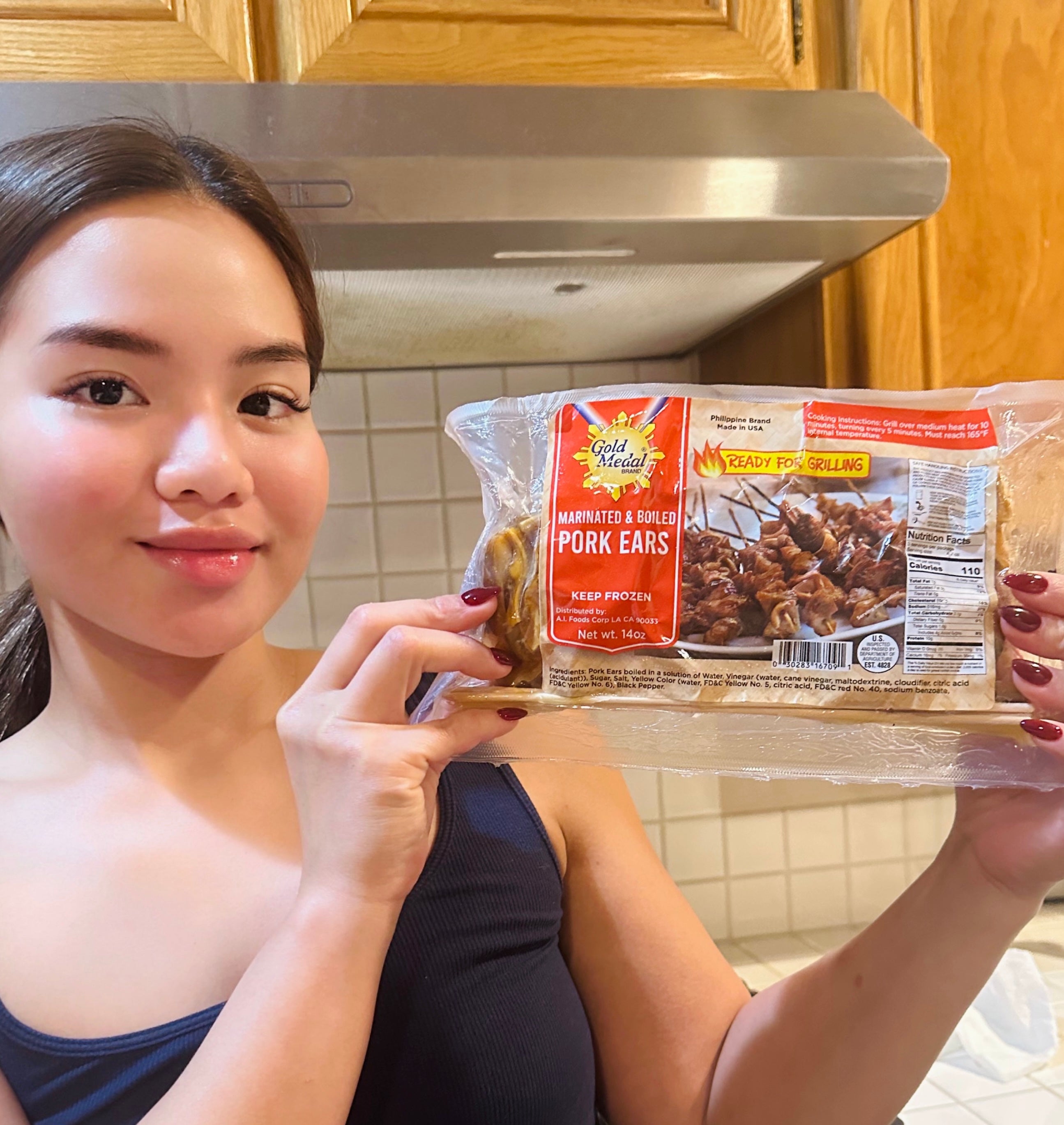 Gold Medal Marinated & Boiled Pork Ears (Tenga Ng Baboy) - 14 OZ, Ready for Delicious Grilling