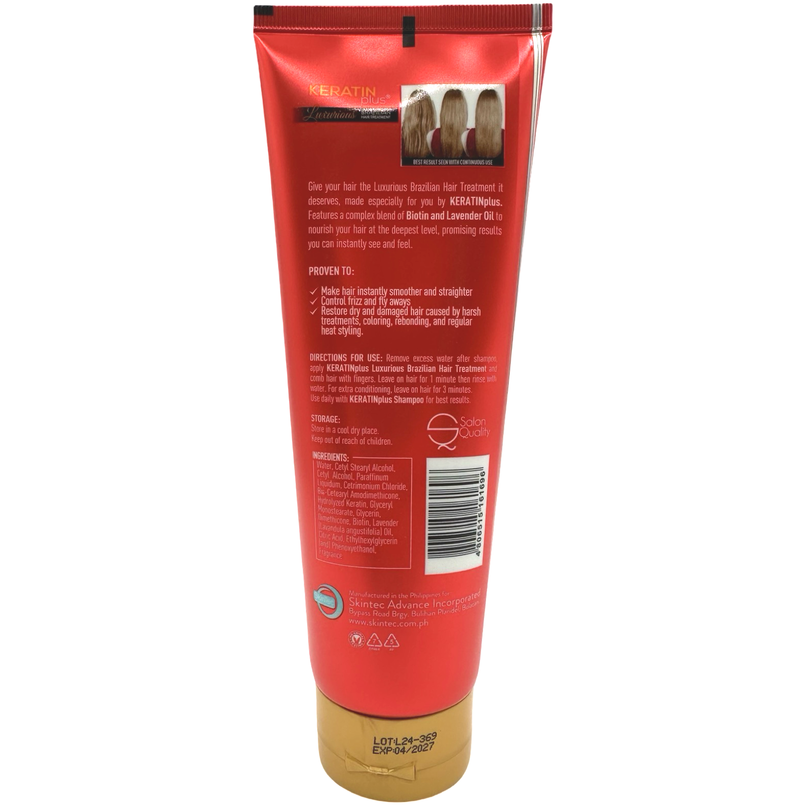Luxurious RED Keratin Plus Brazilian Hair Treatment - 200 G