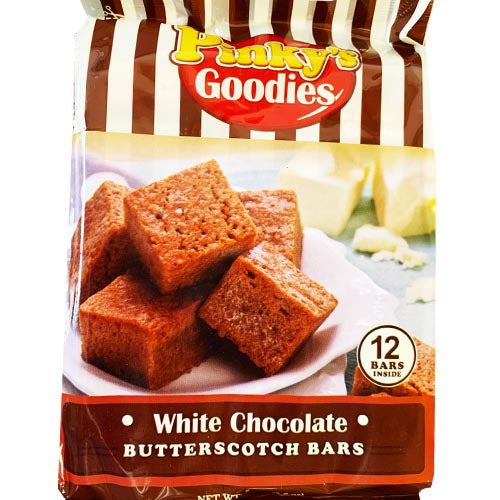 Pinky's Goodies: 12-Piece White Chocolate Butterscotch Bars - 7.60 OZ (Tasty Treat!)