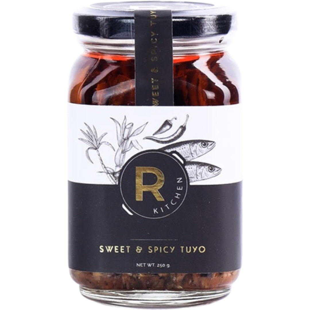 R Kitchen's Gourmet: 250G Sweet & Spicy Pasteurized Bottled Deboned Dried Herring