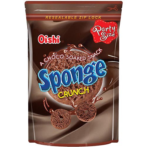 Oishi Sponge Crunch - Chocolate Soaked Snack (120 G) - Tasty Treat