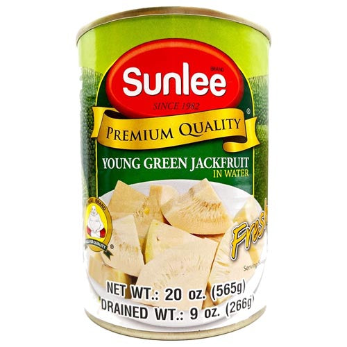 Sunlee - Premium Young Green Jackfruit in Water, 20 OZ - Instant Cooking Delight