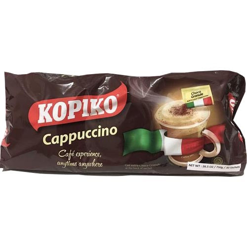 Kopiko Instant Cappuccino Coffee Mix - 30 Sachets per Bag