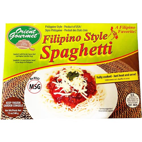 Orient Gourmet - 12 OZ Filipino Style Fully Cooked Spaghetti - Just Heat & Serve