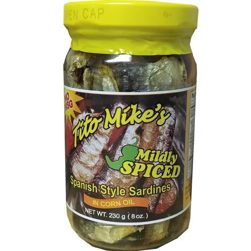 Tito Mike's Best-Selling Mildly Spiced Spanish Style Sardines in 8 OZ Corn Oil