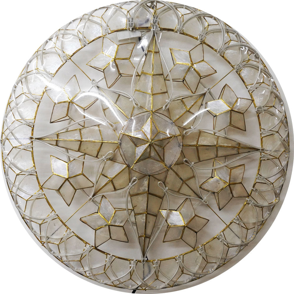 Exclusive Philippines Christmas Capiz Parol Star Lantern - White LED Show, 30 Inches, 4 KG, 110V