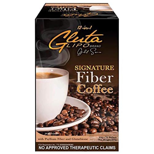 Gluta Lipo 12-in-1 Signature Fiber Coffee - 10 Sachets (250 G) - Health Boosting!
