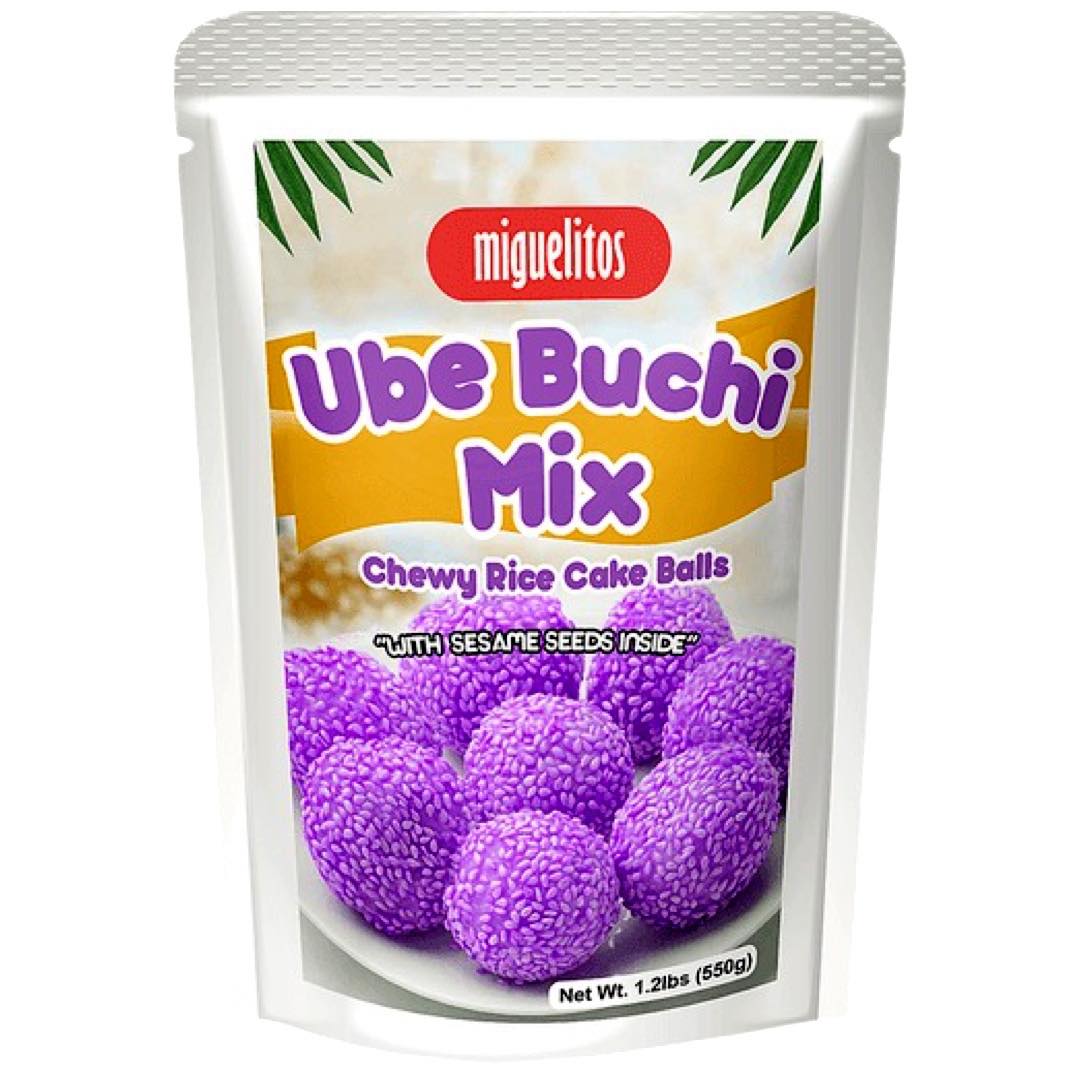 Miguelitos - 550 G UBE Buchi Mix - Delicious Chewy Rice Cake Balls, A Must - Try Treat