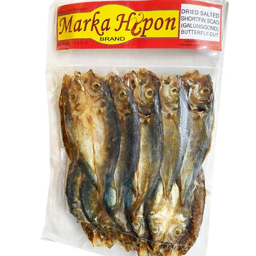 Marka Hipon - 8 OZ Dried Salted Butterfly Cut Shortfin Scad (Galunggong)