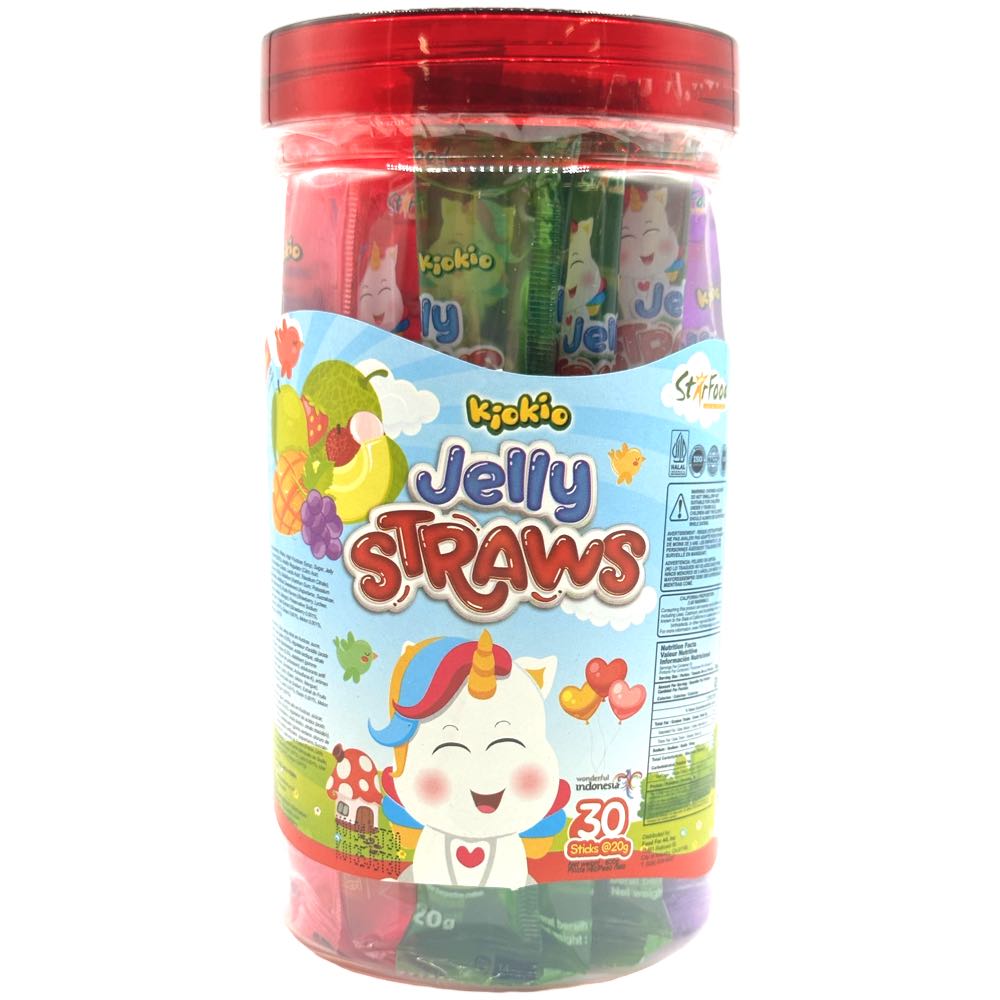 Kiokio Jelly Straws - 30 Pieces, 600 G Jar - Great Deal