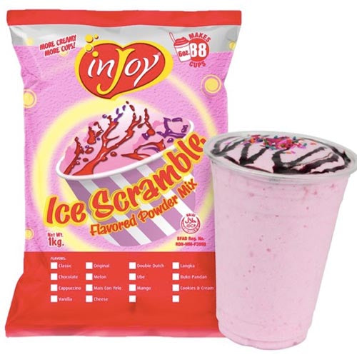 InJoy Ice Scramble Regular Flavored Powder Mix - 1 KG, Makes 88 Cups! Great Deal!