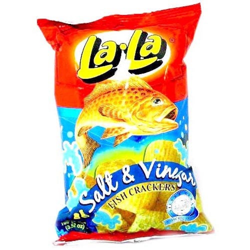 100G La-La Salt and Vinegar Flavored Fish Crackers - Tasty Snack for Any Occasion