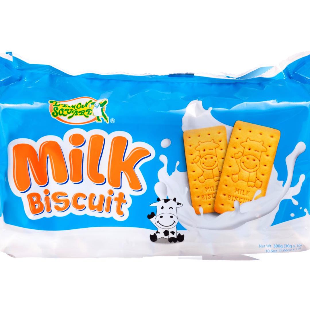 Lemon Square Milk Biscuits - Delicious Snack - 10 Pack, 300 G