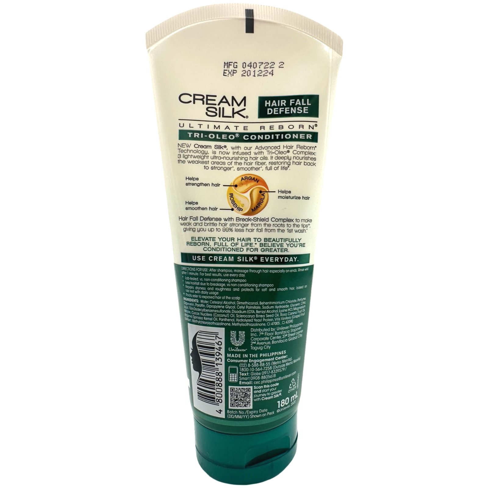 Cream Silk Green Conditioner: Effective Hair Fall Defense & Strengthener