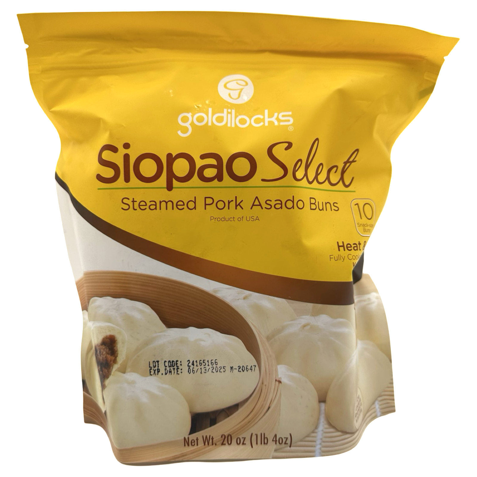 Goldilocks Delicious Steamed Pork Asado Buns - Pack of 10
