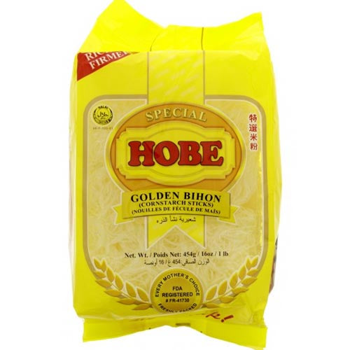 Hobe Special Gluten-Free, Non-GMO Quick Cook Cornstarch Bihon Noodles - 8 oz or 16 oz Pack