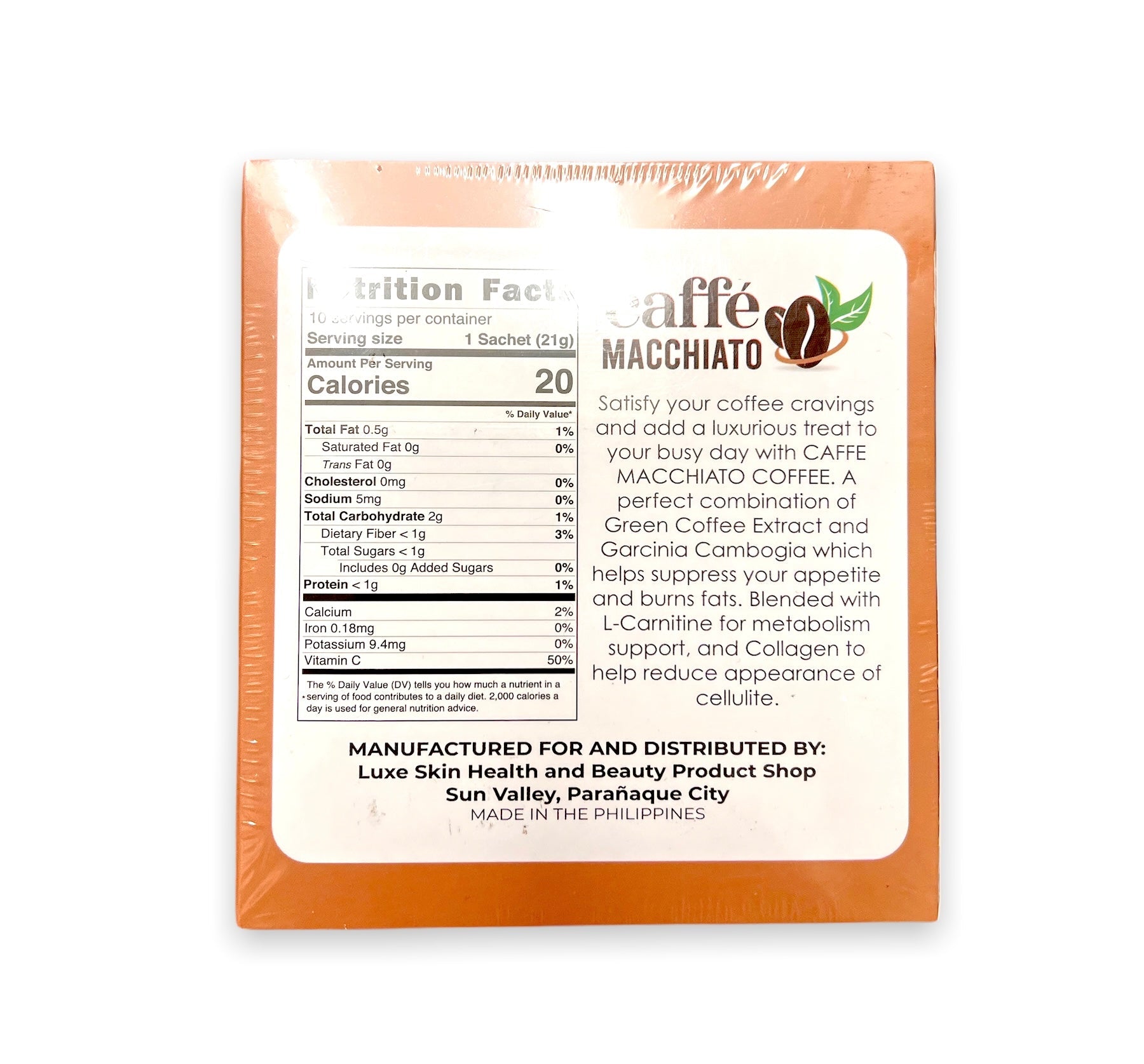 Luxe Slim Cafe Macchiato Pack of 10 (21g Each)