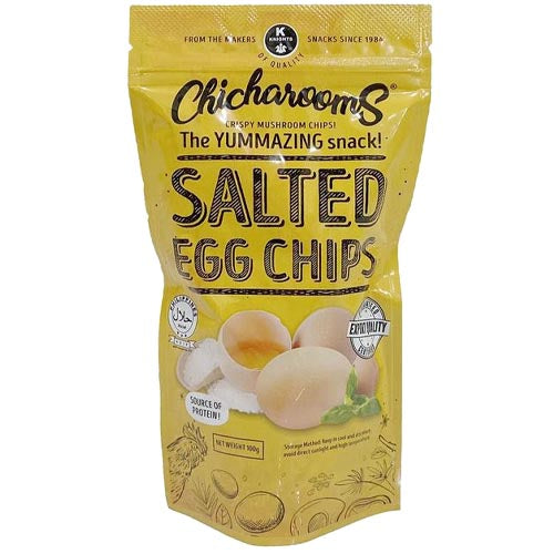 Hot Deal! Chicharooms Salted Egg Flavored Crispy Mushroom Chips - 100 Gram Pack