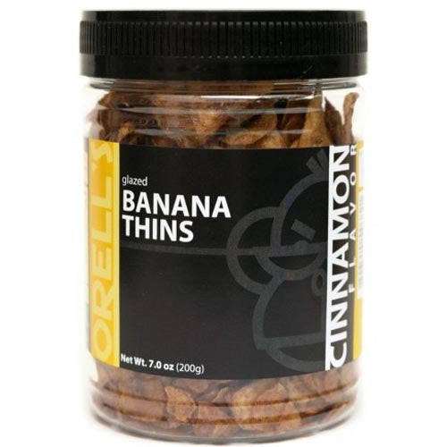 Orell's Delicious Glazed Cinnamon Banana Thins - 7 OZ Snack Jar