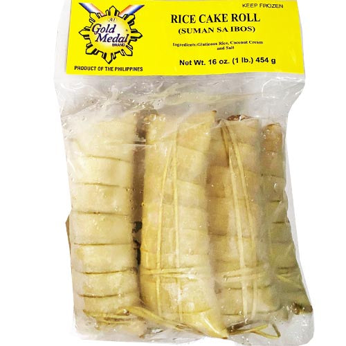 Gold Medal - Delicious Filipino Rice Cake Roll (Suman sa Ibos) - 16 OZ Pack, A Must - Try Treat!
