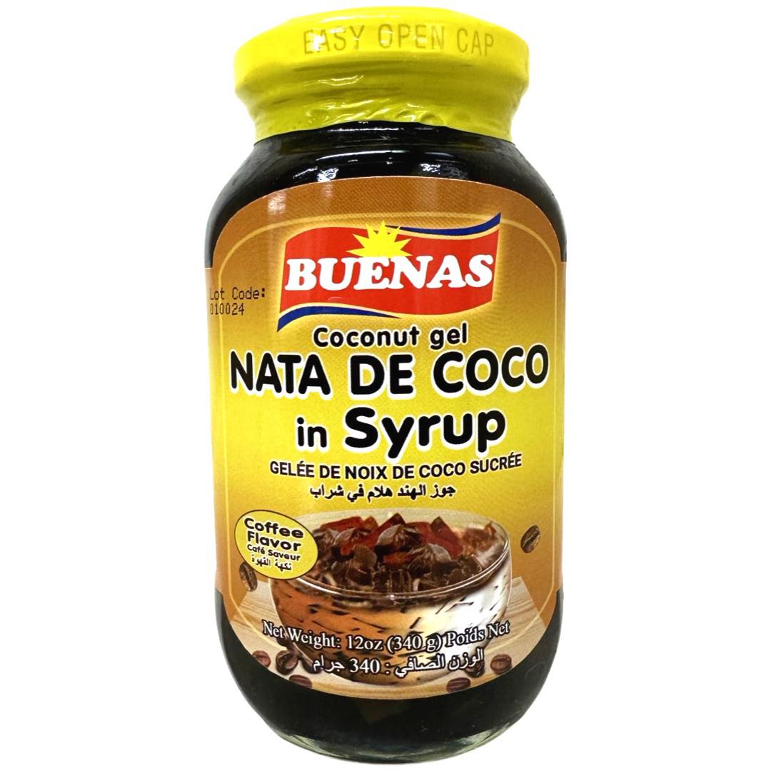 Buenas 12 OZ Coffee - Flavored Coconut Gel in Syrup