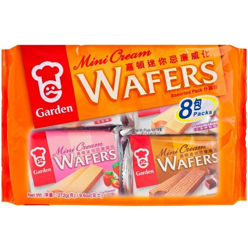 Garden Mini Assorted Cream Wafers - 8 Packs (272 G)