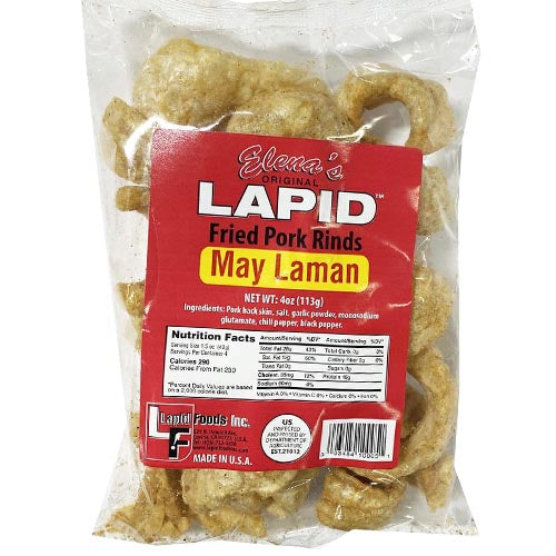 Elena's Original Lapid Fried Pork Rinds with Stuffing - 5 OZ - Delicious Filipino Snack