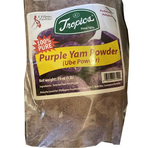 Tropics Premium Ube Purple Yam Powder - 16 OZ for Various Delicious Recipes